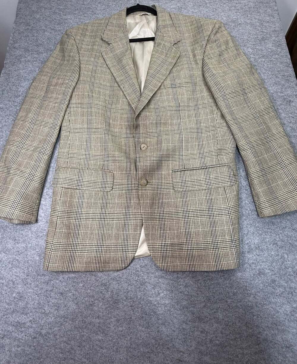 Bill Blass Mens Vintage Abraham & Straus Glen Plaid Wool Sport Coat Blazer